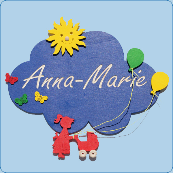 Mädchen mit Puppenwagen (gr.Türschild) Mädchen mit Puppenwagen (gr.Türschild)