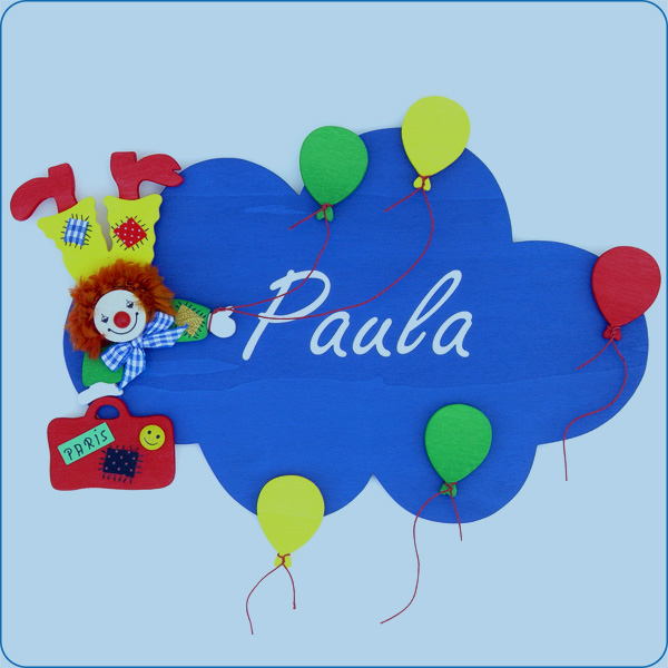 Clown mit Luftballon (gr.Türschild) Clown mit Luftballon (gr.Türschild)