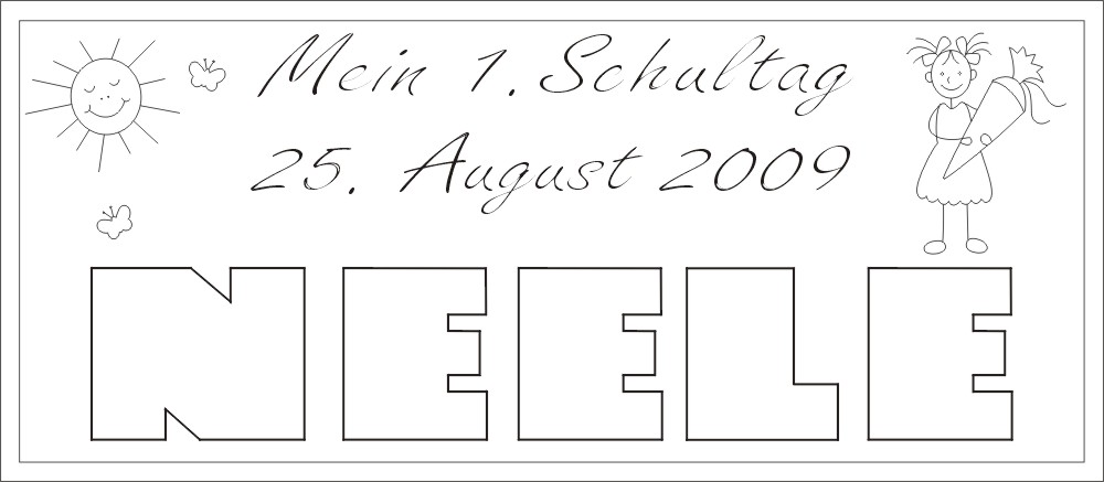 Erster Schultag Mädchen Erster Schultag Mädchen