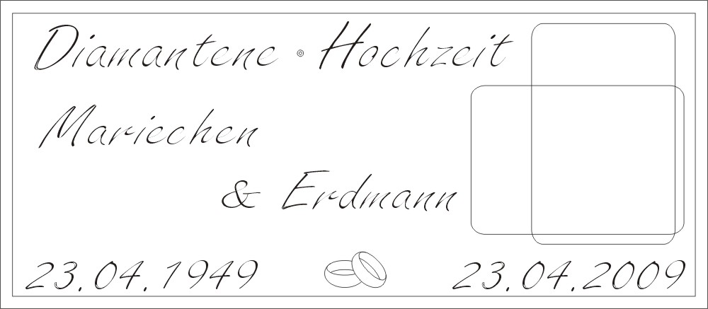 Diamanten Hochzeit